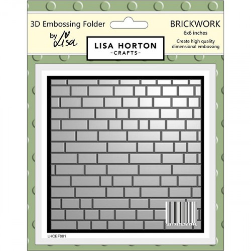Brickwork Embossing Folder by lisa horton crafts LHCEF001